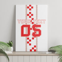 Custom Croatia Football 2026 Canvas Wall Art Hrvatska Vatreni Checkerboard Style