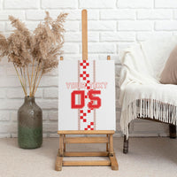 Custom Croatia Football 2026 Canvas Wall Art Hrvatska Vatreni Checkerboard Style