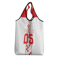 Custom Croatia Football 2026 Grocery Bag Hrvatska Vatreni Checkerboard Style