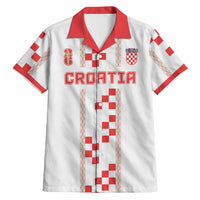Custom Croatia Football 2026 Hawaiian Shirt Hrvatska Vatreni Checkerboard Style