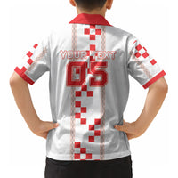 Custom Croatia Football 2026 Kid Hawaiian Shirt Hrvatska Vatreni Checkerboard Style LT05