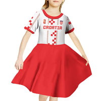 Custom Croatia Football 2026 Kid Short Sleeve Dress Hrvatska Vatreni Checkerboard Style