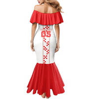 Custom Croatia Football 2026 Mermaid Dress Hrvatska Vatreni Checkerboard Style