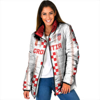 Custom Croatia Football 2026 Padded Jacket Hrvatska Vatreni Checkerboard Style