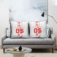 Custom Croatia Football 2026 Pillow Cover Hrvatska Vatreni Checkerboard Style