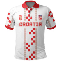 Custom Croatia Football 2026 Polo Shirt Hrvatska Vatreni Checkerboard Style