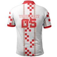 Custom Croatia Football 2026 Polo Shirt Hrvatska Vatreni Checkerboard Style