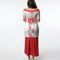 Custom Croatia Football 2026 Puletasi Hrvatska Vatreni Checkerboard Style