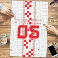 Custom Croatia Football 2026 Puzzle Hrvatska Vatreni Checkerboard Style