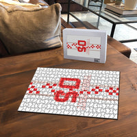 Custom Croatia Football 2026 Puzzle Hrvatska Vatreni Checkerboard Style