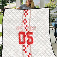 Custom Croatia Football 2026 Quilt Hrvatska Vatreni Checkerboard Style