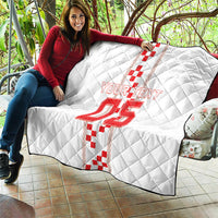 Custom Croatia Football 2026 Quilt Hrvatska Vatreni Checkerboard Style