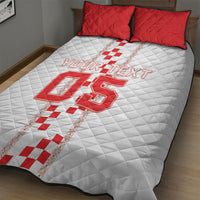 Custom Croatia Football 2026 Quilt Bed Set Hrvatska Vatreni Checkerboard Style