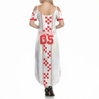 Custom Croatia Football 2026 Summer Maxi Dress Hrvatska Vatreni Checkerboard Style