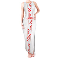 Custom Croatia Football 2026 Tank Maxi Dress Hrvatska Vatreni Checkerboard Style