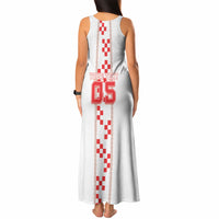 Custom Croatia Football 2026 Tank Maxi Dress Hrvatska Vatreni Checkerboard Style