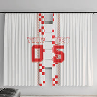 Custom Croatia Football 2026 Window Curtain Hrvatska Vatreni Checkerboard Style