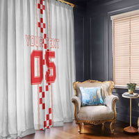 Custom Croatia Football 2026 Window Curtain Hrvatska Vatreni Checkerboard Style