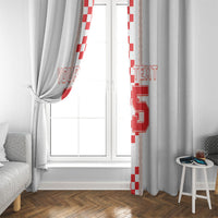 Custom Croatia Football 2026 Window Curtain Hrvatska Vatreni Checkerboard Style