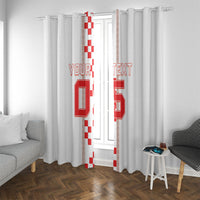 Custom Croatia Football 2026 Window Curtain Hrvatska Vatreni Checkerboard Style