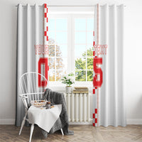 Custom Croatia Football 2026 Window Curtain Hrvatska Vatreni Checkerboard Style