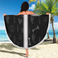 Cowdog Beach Blanket Cowboy Bulldog Retro Western Yoke - Wonder Print Shop