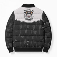 Cowdog Bomber Puffer Jacket Cowboy Bulldog Retro Western Yoke - Wonder Print Shop