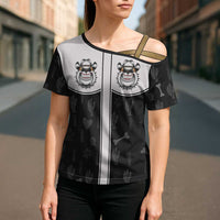 Cowdog Cross Shoulder Shirt Cowboy Bulldog Retro Western Yoke - Wonder Print Shop