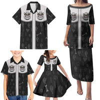 Cowdog Family Matching Puletasi and Hawaiian Shirt Cowboy Bulldog Retro Western Yoke - Wonder Print Shop