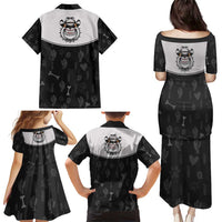 Cowdog Family Matching Puletasi and Hawaiian Shirt Cowboy Bulldog Retro Western Yoke - Wonder Print Shop