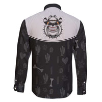 Cowdog Family Matching Short Sleeve Bodycon Dress and Hawaiian Shirt Cowboy Bulldog Retro Western Yoke - Wonder Print Shop