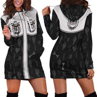 Cowdog Hoodie Dress Cowboy Bulldog Retro Western Yoke - Wonder Print Shop