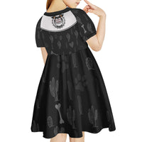 Cowdog Kid Short Sleeve Dress Cowboy Bulldog Retro Western Yoke - Wonder Print Shop