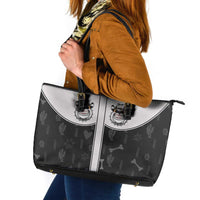 Cowdog Leather Tote Bag Cowboy Bulldog Retro Western Yoke - Wonder Print Shop