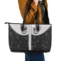 Cowdog Leather Tote Bag Cowboy Bulldog Retro Western Yoke - Wonder Print Shop