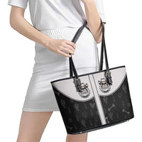 Cowdog Leather Tote Bag Cowboy Bulldog Retro Western Yoke - Wonder Print Shop
