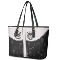 Cowdog Leather Tote Bag Cowboy Bulldog Retro Western Yoke - Wonder Print Shop
