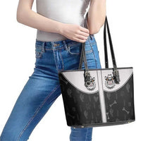 Cowdog Leather Tote Bag Cowboy Bulldog Retro Western Yoke - Wonder Print Shop