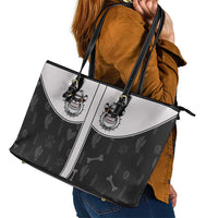 Cowdog Leather Tote Bag Cowboy Bulldog Retro Western Yoke - Wonder Print Shop
