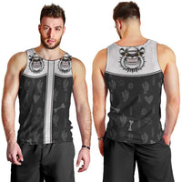 Cowdog Men Tank Top Cowboy Bulldog Retro Western Yoke - Wonder Print Shop