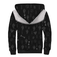 Cowdog Sherpa Hoodie Cowboy Bulldog Retro Western Yoke - Wonder Print Shop