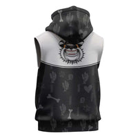 Cowdog Sleeveless Hoodie Cowboy Bulldog Retro Western Yoke - Wonder Print Shop