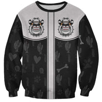 Cowdog Sweatshirt Cowboy Bulldog Retro Western Yoke - Wonder Print Shop