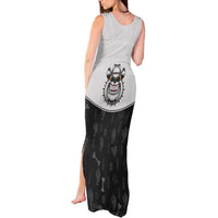 Cowdog Tank Maxi Dress Cowboy Bulldog Retro Western Yoke - Wonder Print Shop