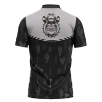 Cowdog Zipper Polo Shirt Cowboy Bulldog Retro Western Yoke - Wonder Print Shop
