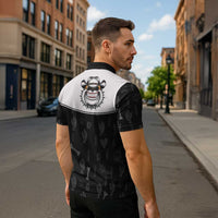 Cowdog Zipper Polo Shirt Cowboy Bulldog Retro Western Yoke - Wonder Print Shop