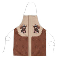 Cowdog Apron Cowboy Patriotic Labrador Western Yoke - Wonder Print Shop