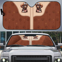 Cowdog Auto Sun Shade Cowboy Patriotic Labrador Western Yoke - Wonder Print Shop