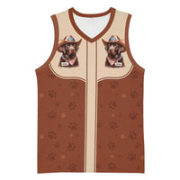 Cowdog Basketball Jersey Cowboy Patriotic Labrador Western Yoke - Wonder Print Shop