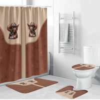 Cowdog Bathroom Set Cowboy Patriotic Labrador Western Yoke - Wonder Print Shop